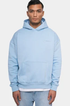 Hoodie<Dropsize Heavy Oversize Embo Tone N Tone Hoodie Babyblue