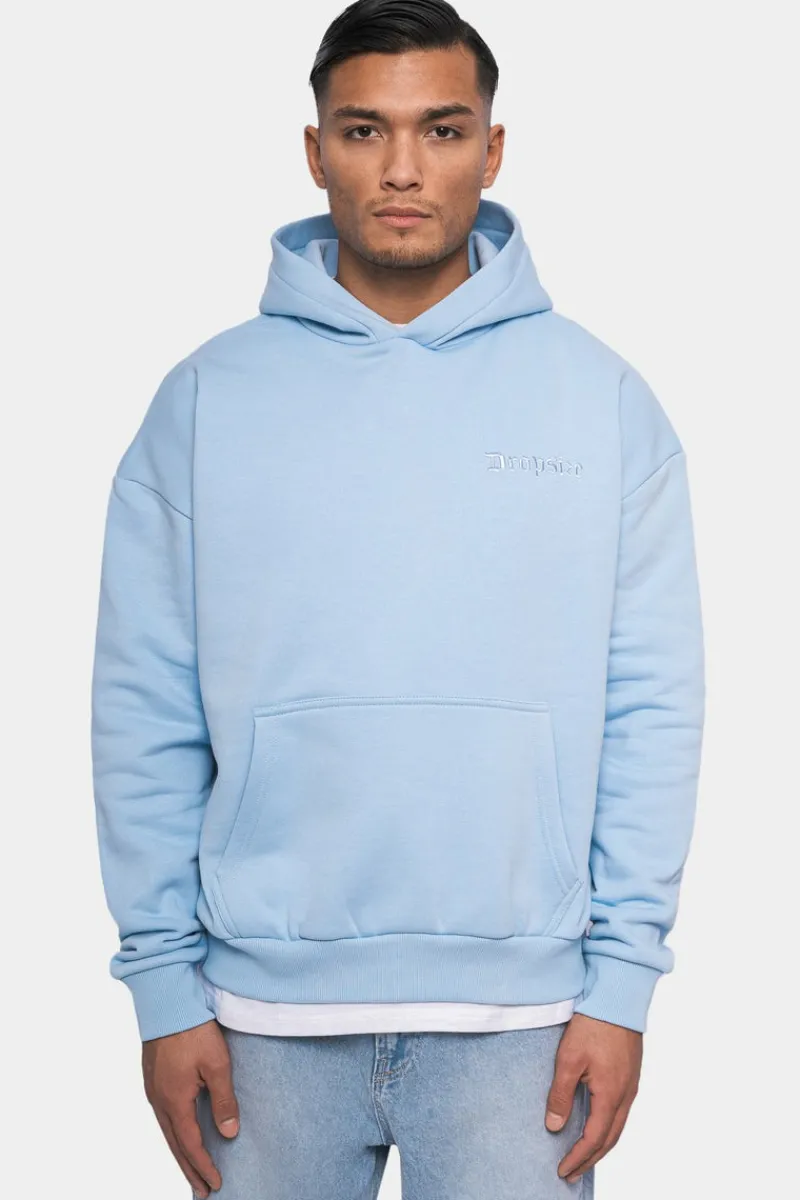 Hoodie<Dropsize Heavy Oversize Embo Tone N Tone Hoodie Babyblue