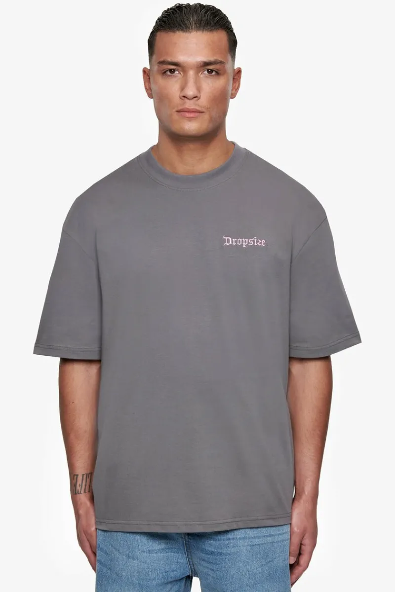 T-Shirt<Dropsize Heavy Oversize Embo T-Shirt Anthrazit