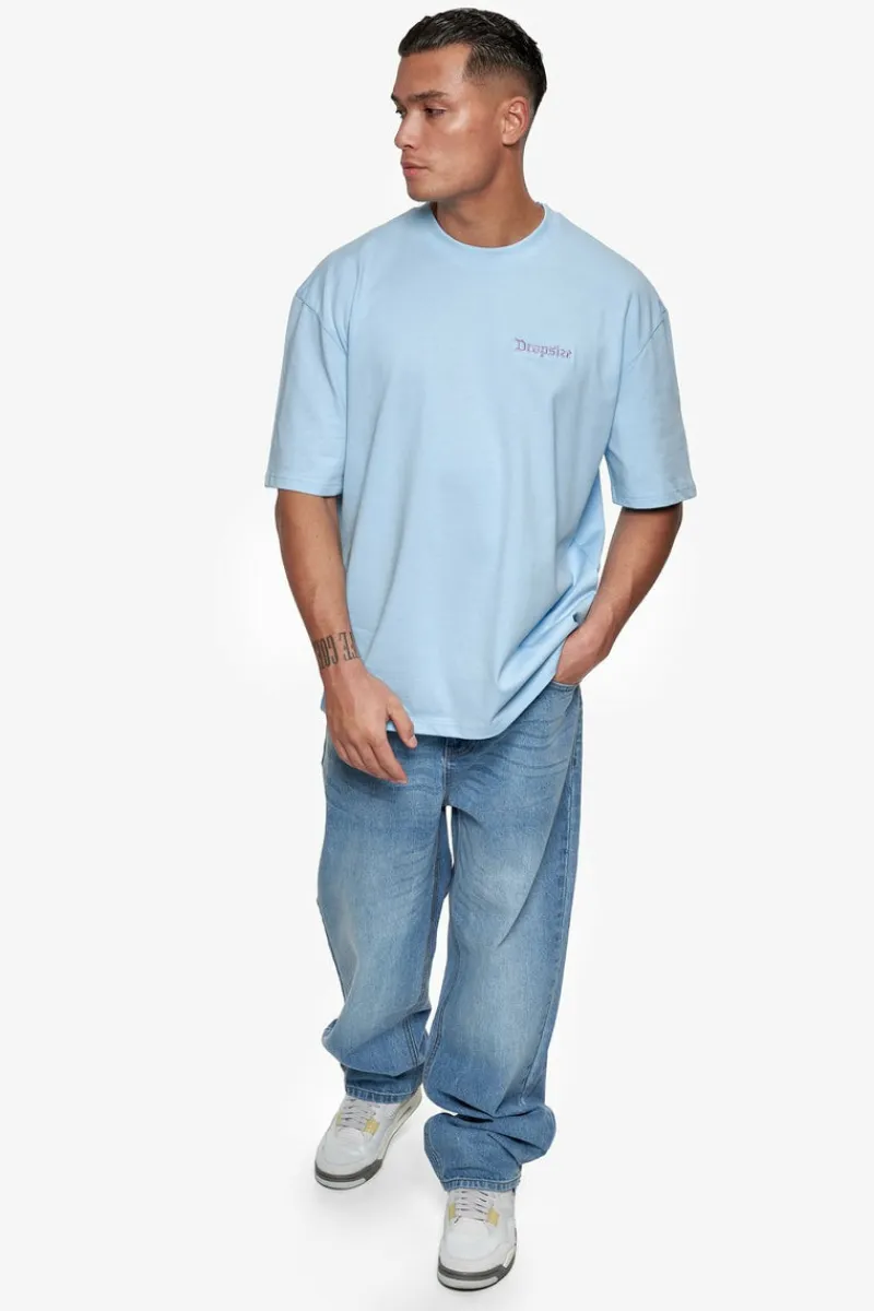 T-Shirt<Dropsize Heavy Oversize Embo T-Shirt Baby Blue