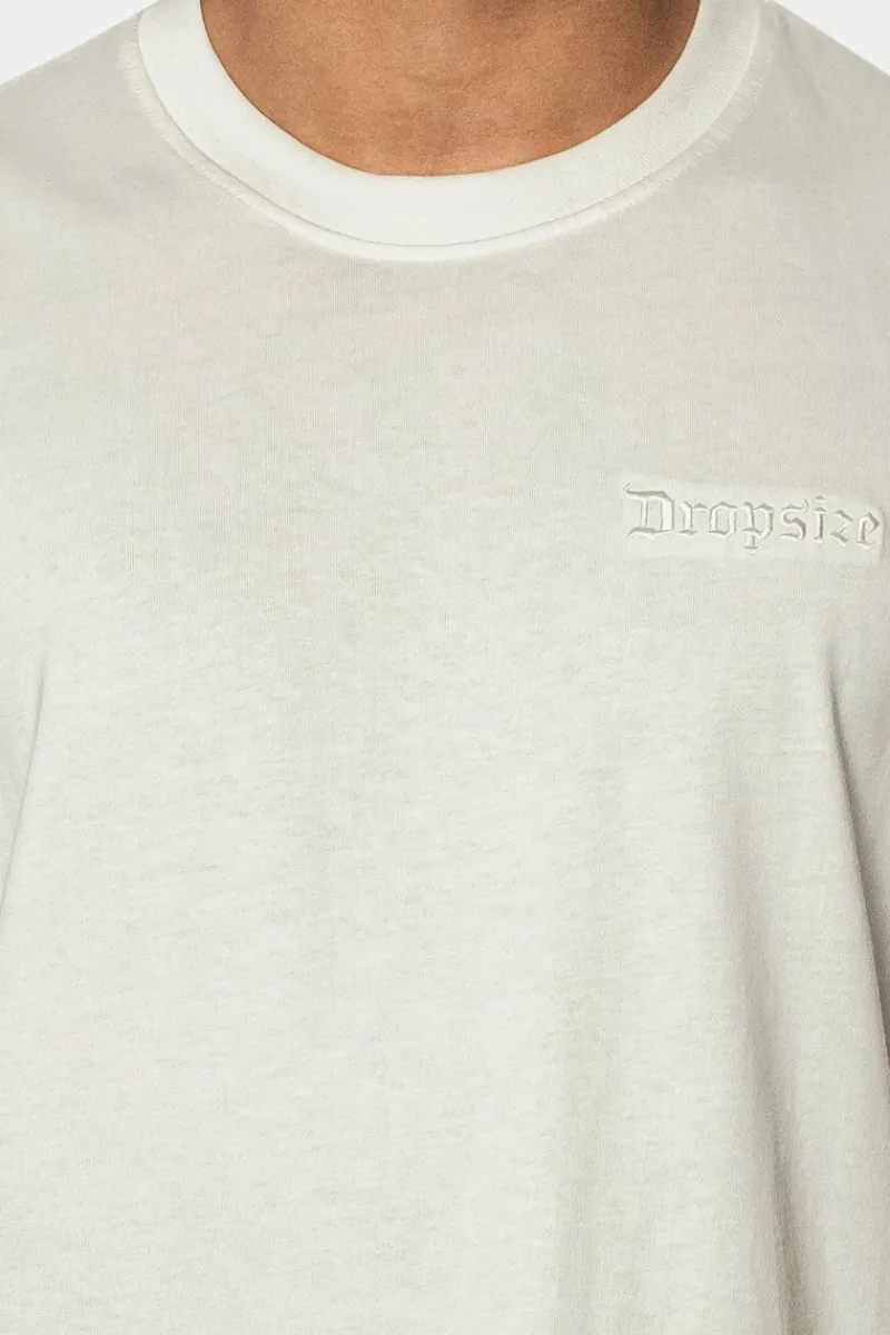 T-Shirt<Dropsize Heavy Oversize Embo T-Shirt Cream White