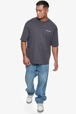T-Shirt<Dropsize Heavy Oversize Embo T-Shirt Dark Grey