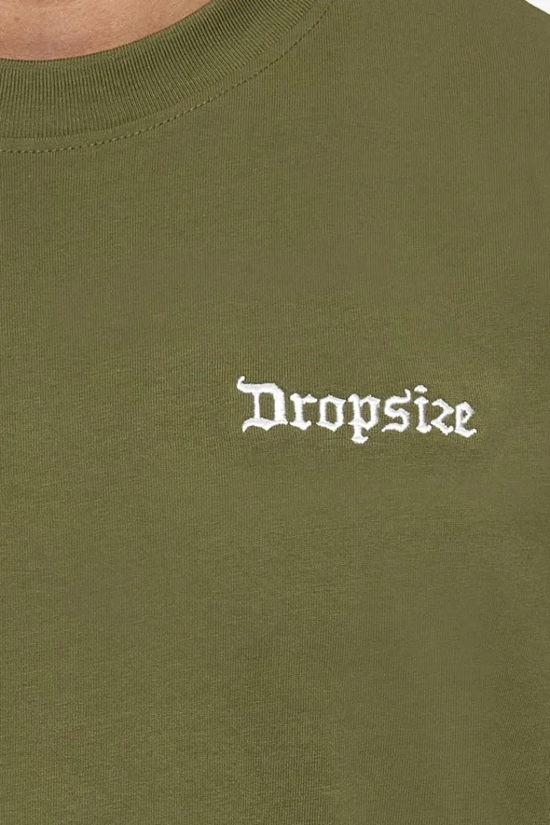 T-Shirt<Dropsize Heavy Oversize Embo T-Shirt Olive