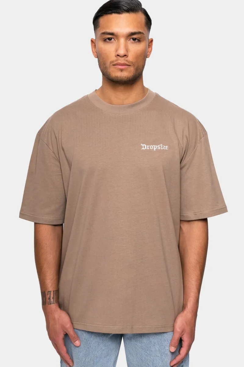 T-Shirt<Dropsize Heavy Oversize Embo Tshirt Silver Mink