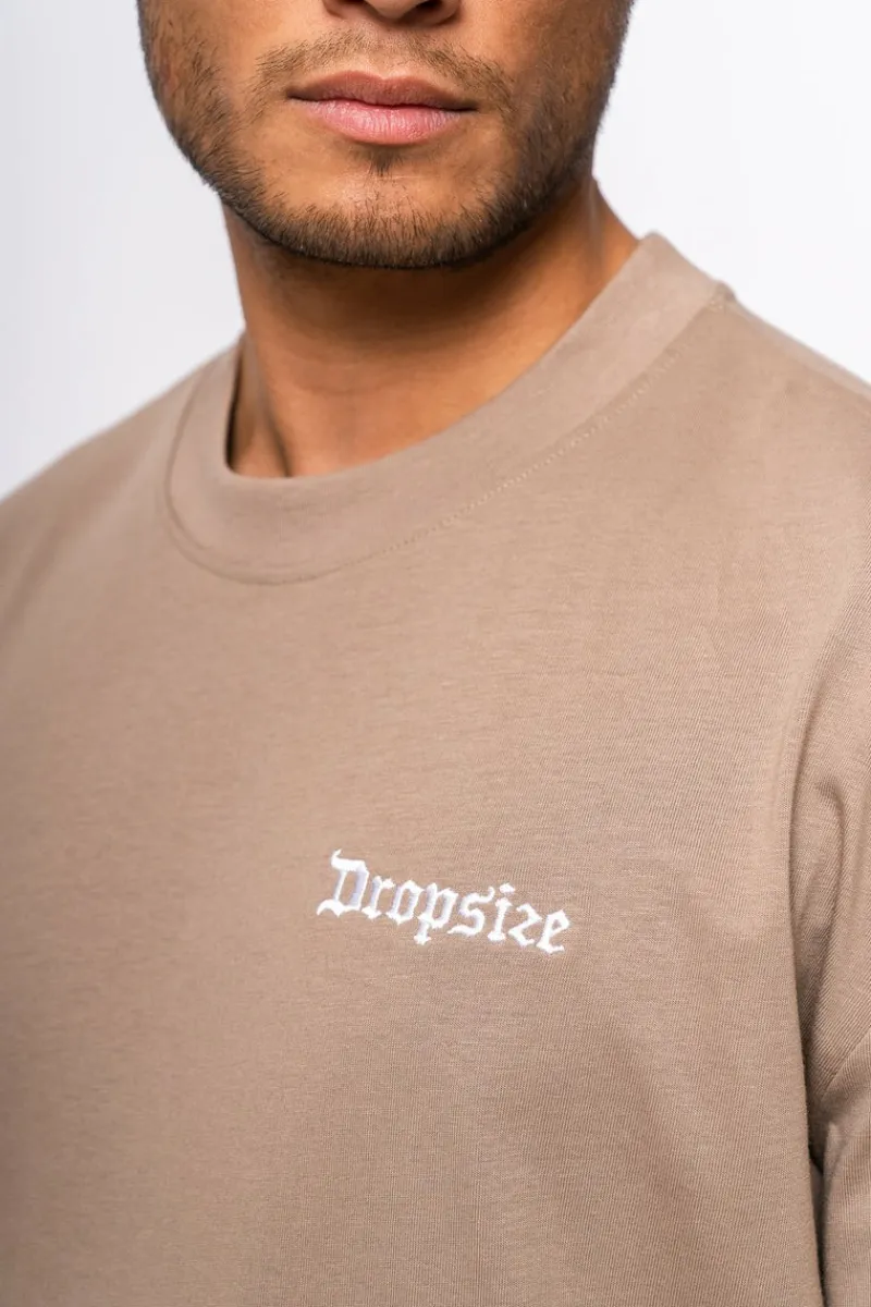 T-Shirt<Dropsize Heavy Oversize Embo Tshirt Silver Mink