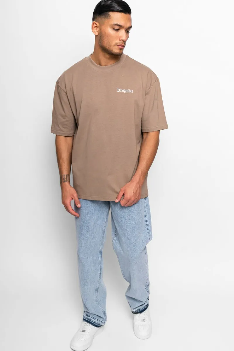 T-Shirt<Dropsize Heavy Oversize Embo Tshirt Silver Mink