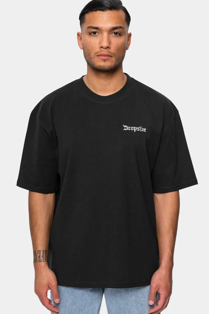 T-Shirt<Dropsize Heavy Oversize Embo Tshirt V2 Washed Black