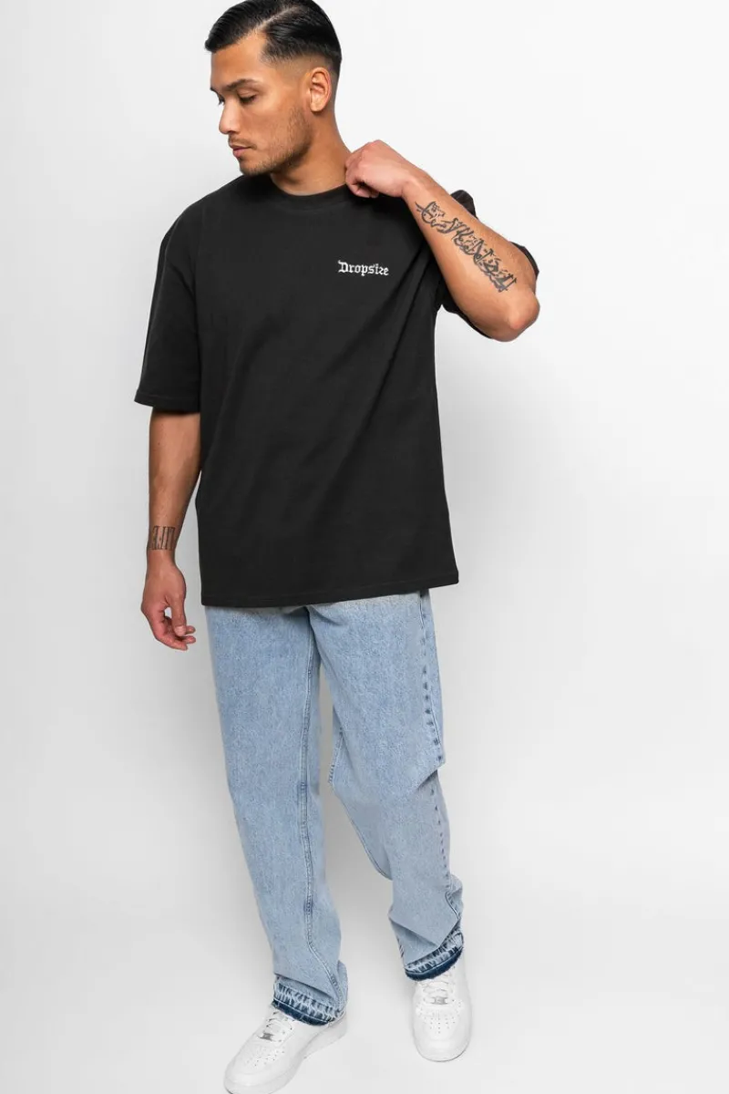 T-Shirt<Dropsize Heavy Oversize Embo Tshirt V2 Washed Black