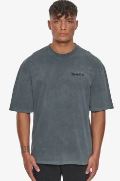 T-Shirt<Dropsize Heavy Oversize Embo T-Shirt Washed Grey