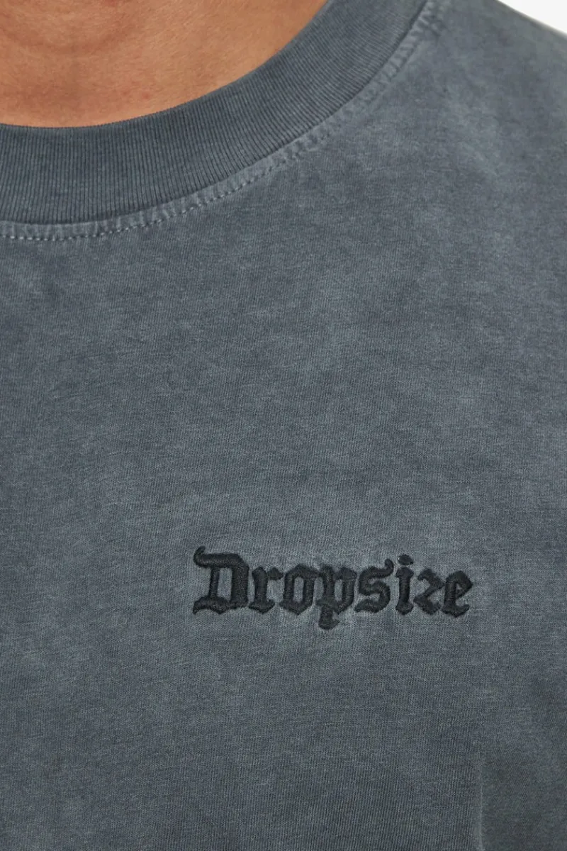 T-Shirt<Dropsize Heavy Oversize Embo T-Shirt Washed Grey
