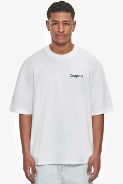 T-Shirt<Dropsize Heavy Oversize Embo T-Shirt White/Green