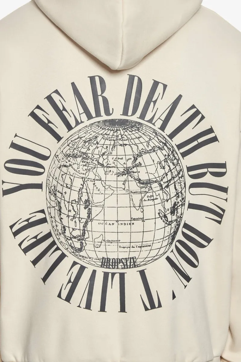 Hoodie<Dropsize Heavy Oversize Fear Death Hoodie Coconut Milk