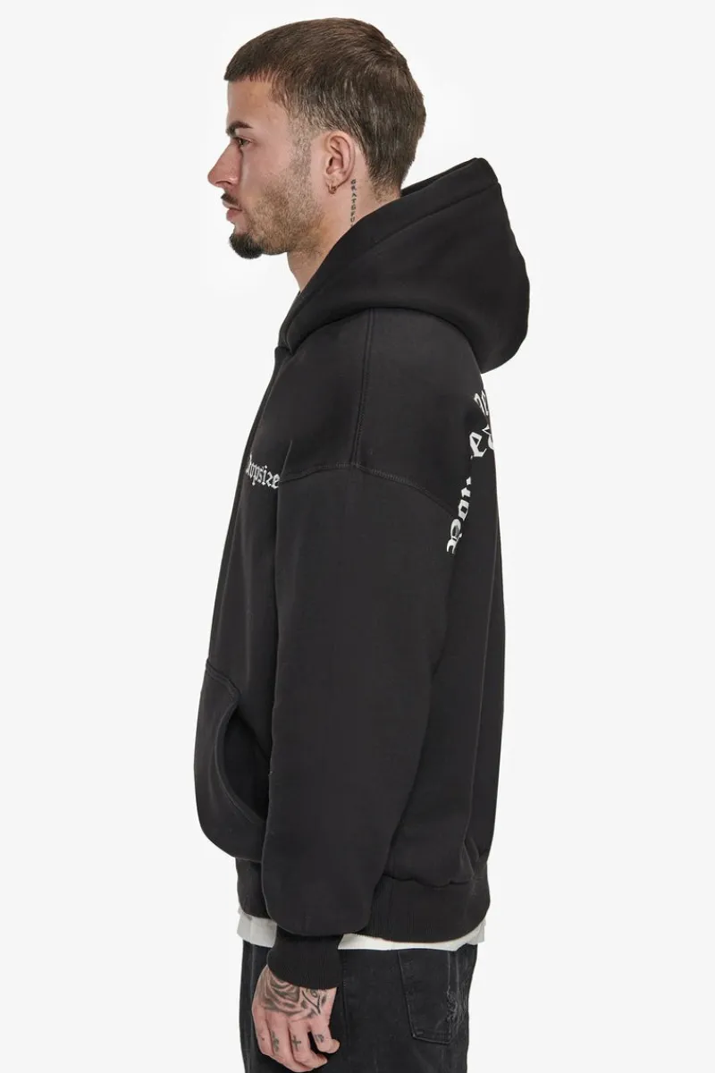 Hoodie<Dropsize Heavy Oversize Fear Death Hoodie Black