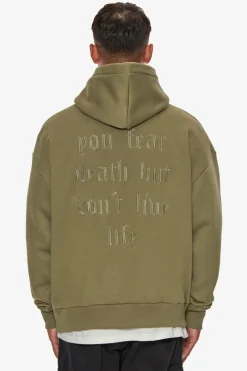 Hoodie<Dropsize Heavy Oversize Fear Death Hoodie Olive