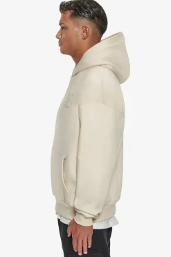 Hoodie<Dropsize Heavy Oversize Flat Front Embo Hoodie Coconut Milk