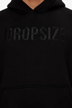 Hoodie<Dropsize Heavy Oversize Flat Front Embo Hoodie Black