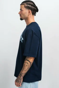 T-Shirt<Dropsize Heavy Oversize Front Logo T-Shirt Black Iris