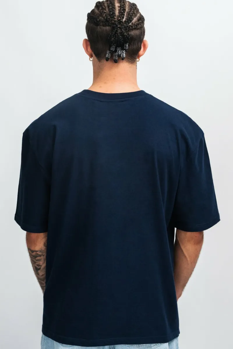 T-Shirt<Dropsize Heavy Oversize Front Logo T-Shirt Black Iris