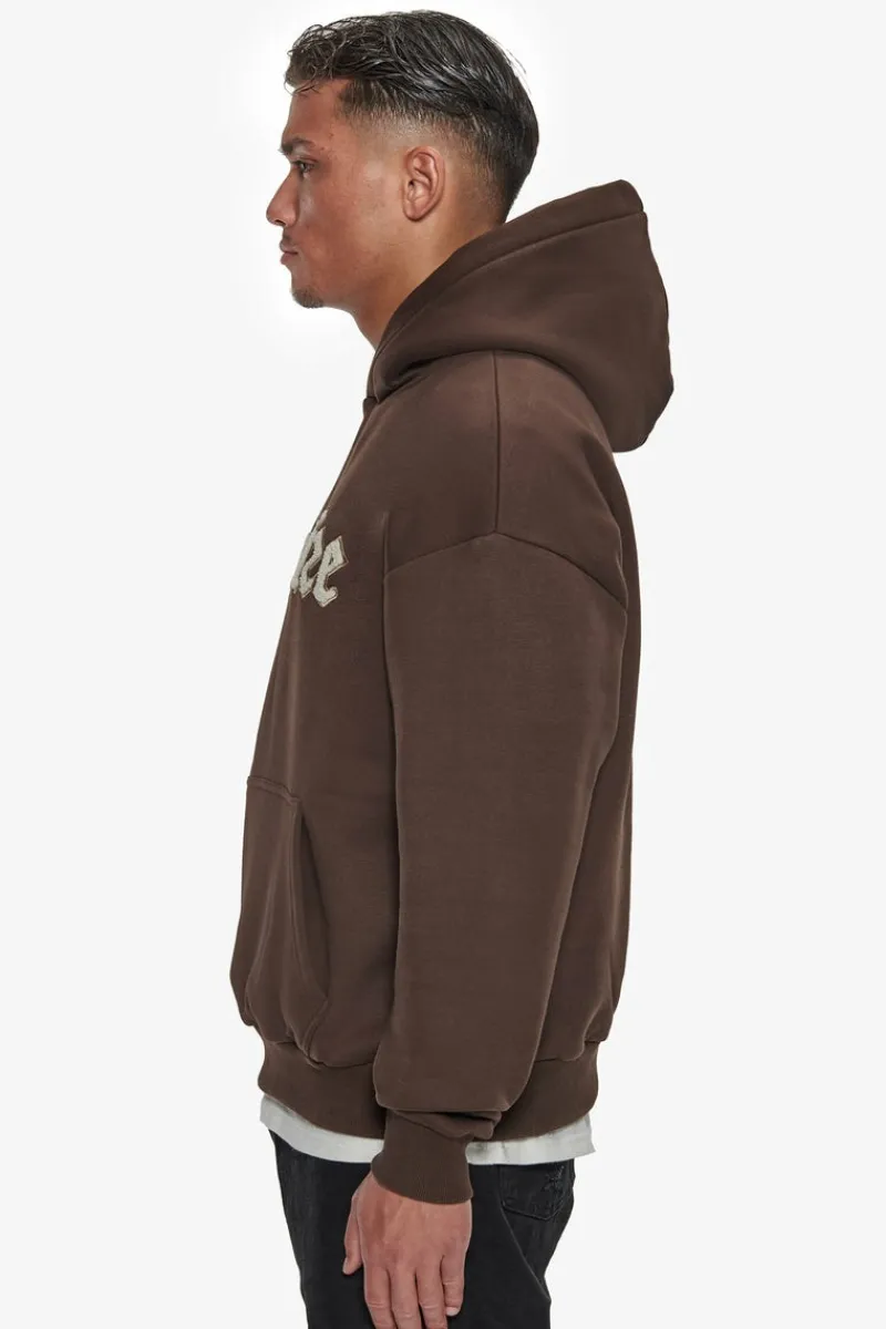 Hoodie<Dropsize Heavy Oversize Frottee Embo Hoodie Chocolate / Cream