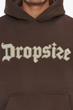 Hoodie<Dropsize Heavy Oversize Frottee Embo Hoodie Chocolate / Cream