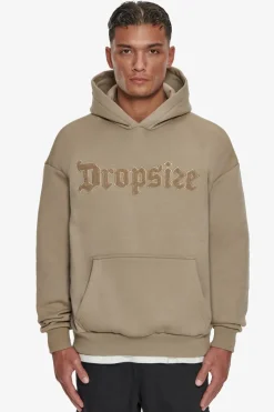 Hoodie<Dropsize Heavy Oversize Frottee Embo Hoodie Weathered Teak