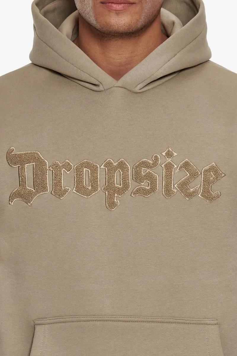 Hoodie<Dropsize Heavy Oversize Frottee Embo Hoodie Weathered Teak
