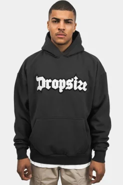 Hoodie<Dropsize Heavy Oversize Frottee Embo Hoodie Washed Black
