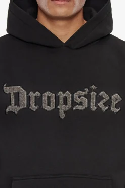 Hoodie<Dropsize Heavy Oversize Frottee Embo Hoodie Black