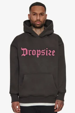 Hoodie<Dropsize Heavy Oversize Frottee Hoodie Washed Black