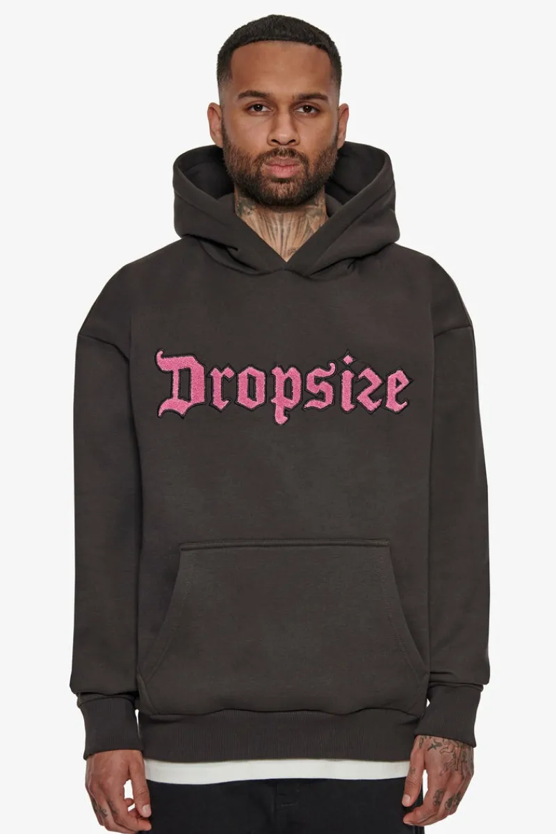 Hoodie<Dropsize Heavy Oversize Frottee Hoodie Washed Black