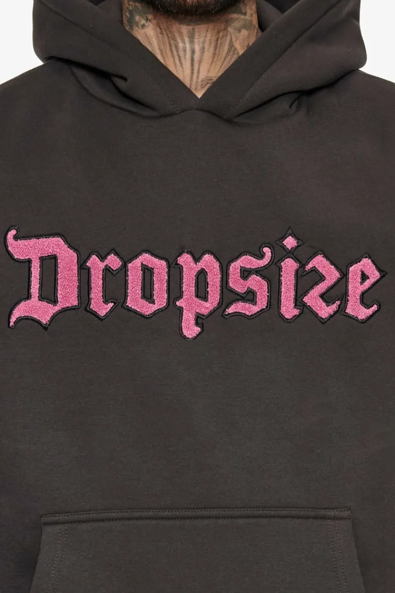 Hoodie<Dropsize Heavy Oversize Frottee Hoodie Washed Black