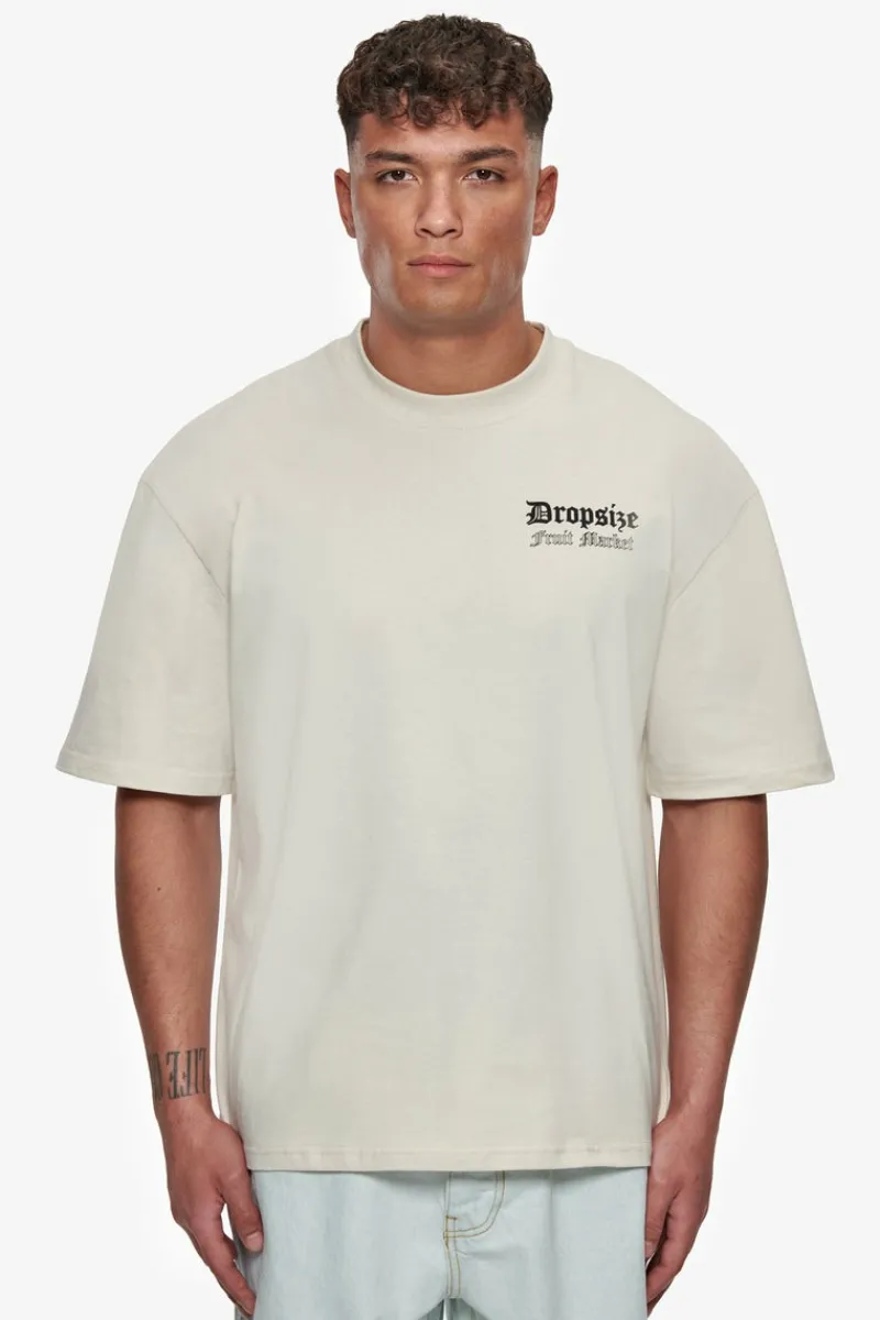 T-Shirt<Dropsize Heavy Oversize Fruit Market T-Shirt Coconut Milk