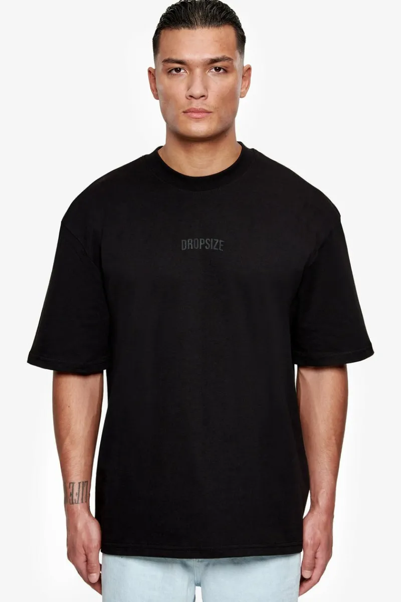 T-Shirt<Dropsize Heavy Oversize Hd Logo T-Shirt Black