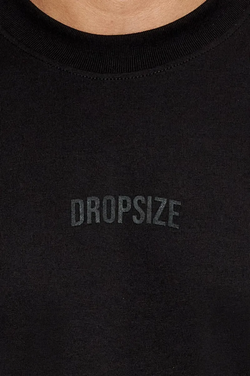 T-Shirt<Dropsize Heavy Oversize Hd Logo T-Shirt Black