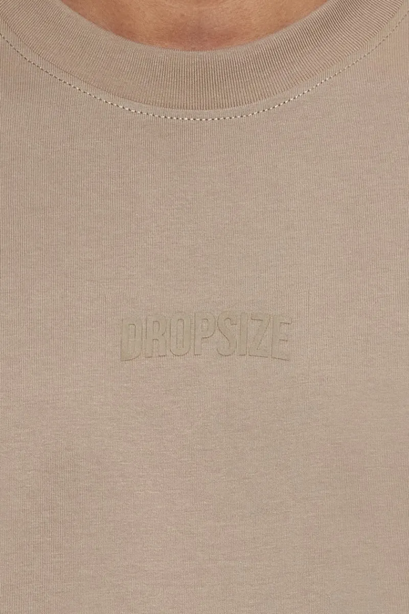 T-Shirt<Dropsize Heavy Oversize Hd Logo T-Shirt Teak