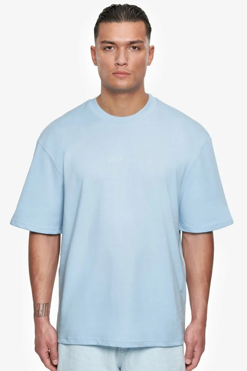 T-Shirt<Dropsize Heavy Oversize Hd Logo T-Shirt Baby Blue