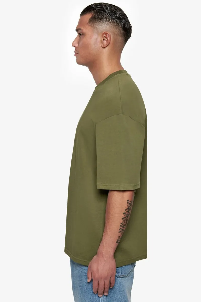 T-Shirt<Dropsize Heavy Oversize Hd Logo T-Shirt Olive