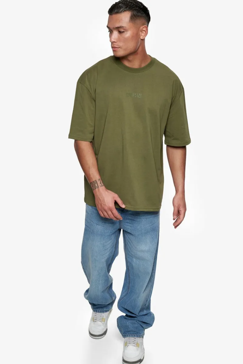 T-Shirt<Dropsize Heavy Oversize Hd Logo T-Shirt Olive