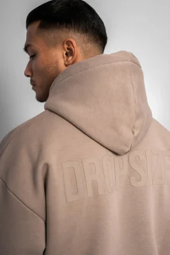 Hoodie<Dropsize Heavy Oversize Hd Print Hoodie Simply Taupe