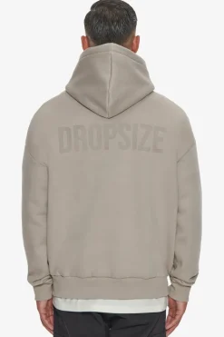 Hoodie<Dropsize Heavy Oversize Hd Print Hoodie Silver Grey