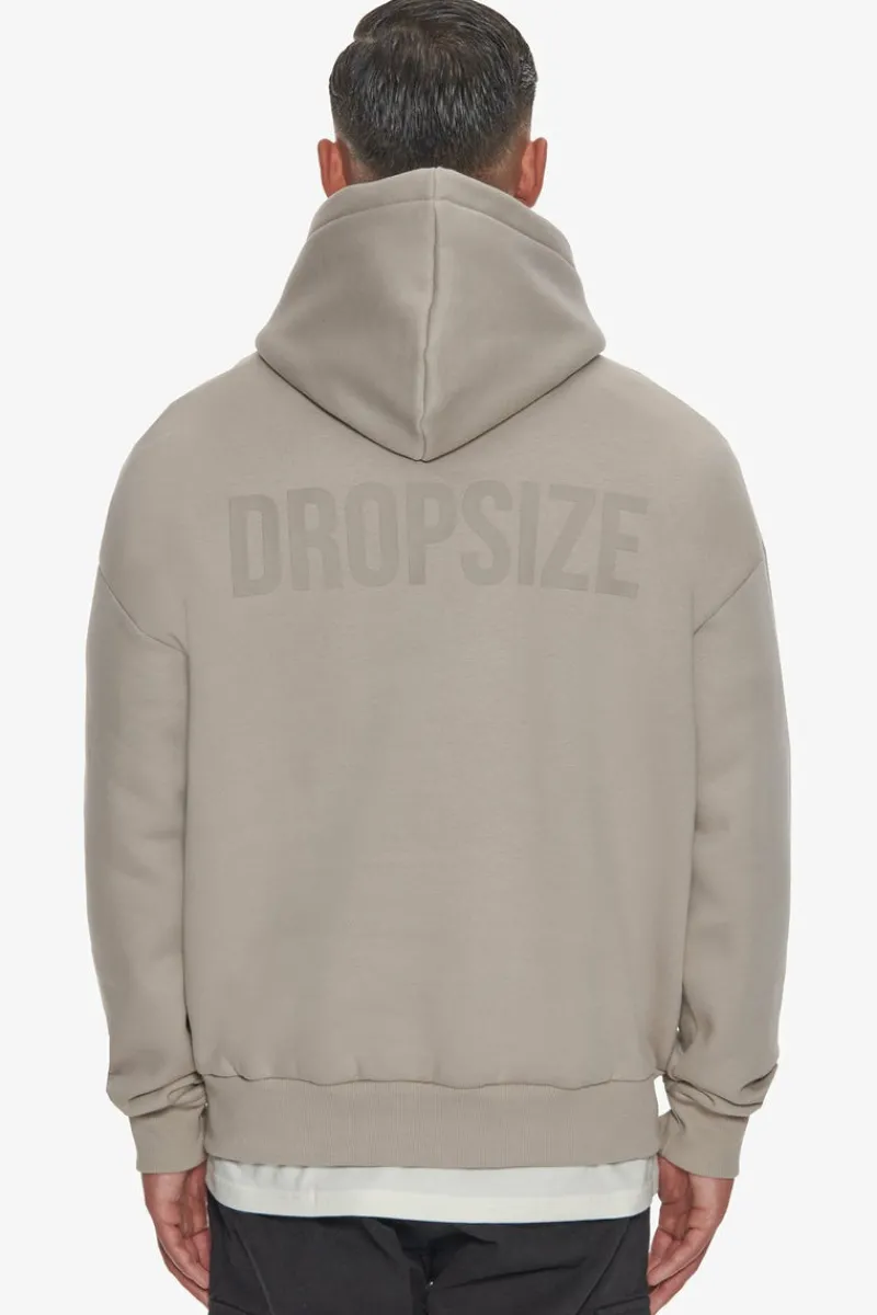 Hoodie<Dropsize Heavy Oversize Hd Print Hoodie Silver Grey
