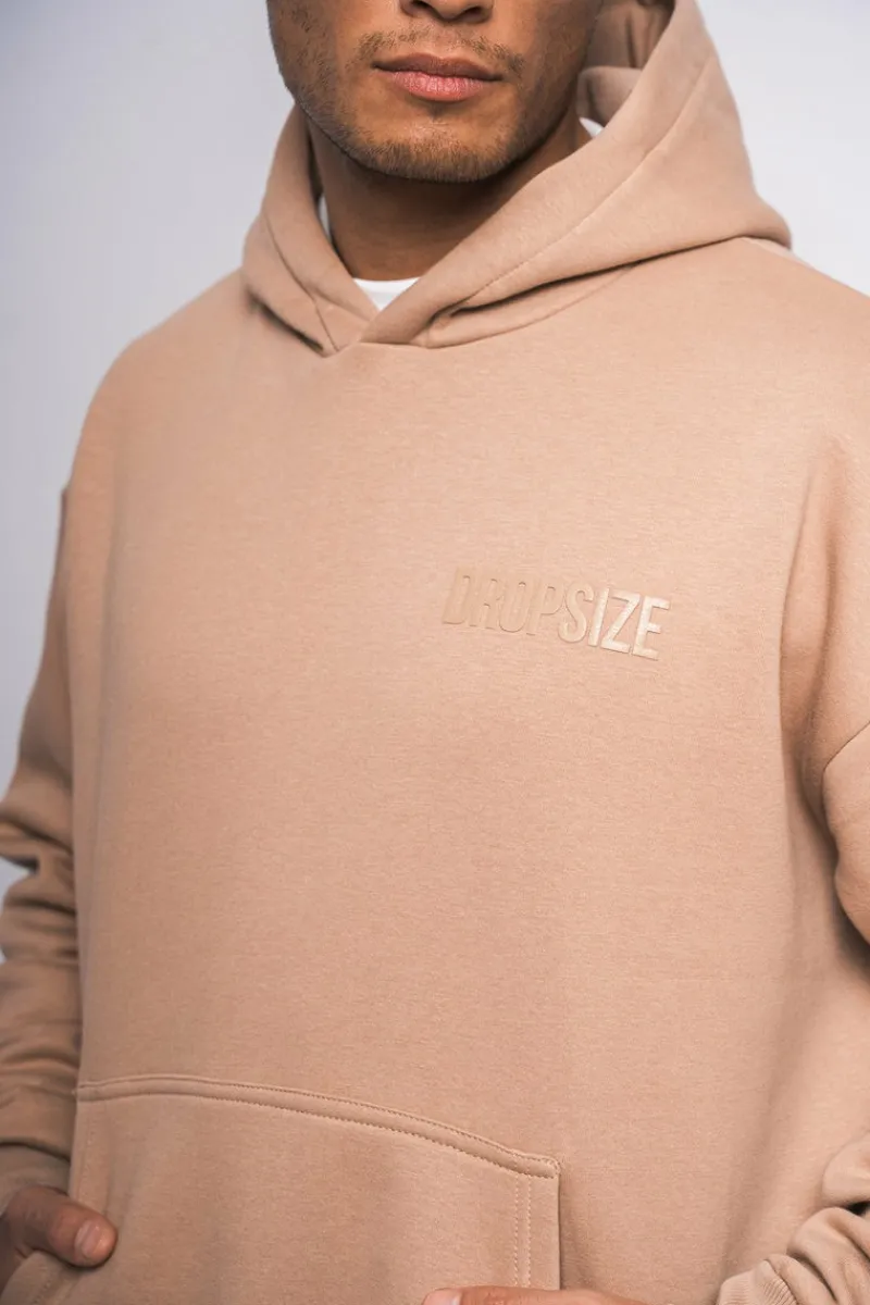 Hoodie<Dropsize Heavy Oversize Hd Print Hoodie Beige