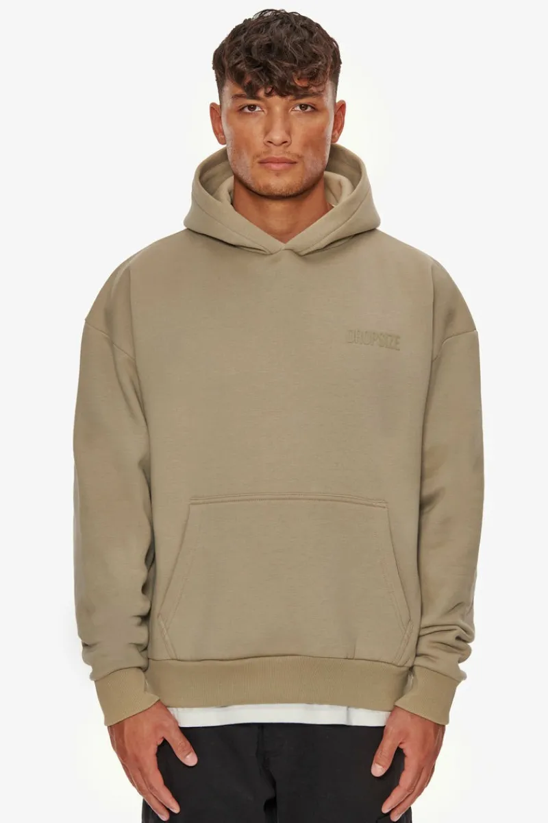 Hoodie<Dropsize Heavy Oversize Hd Print Hoodie Weathered Teak
