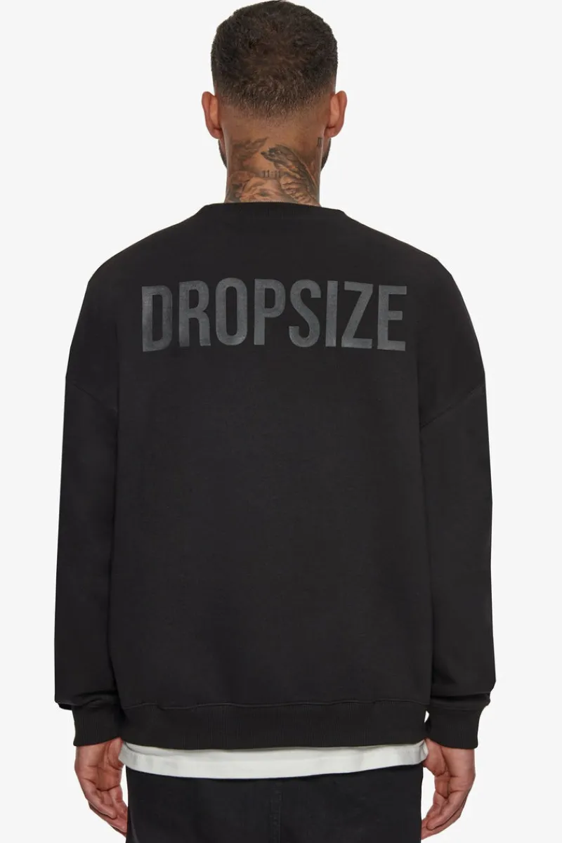 Sweater<Dropsize Heavy Oversize Hd Print Sweater Black