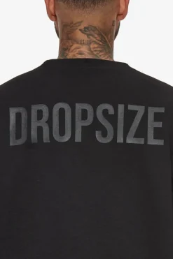 Sweater<Dropsize Heavy Oversize Hd Print Sweater Black