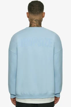 Sweater<Dropsize Heavy Oversize Hd Print Sweater Baby Blue