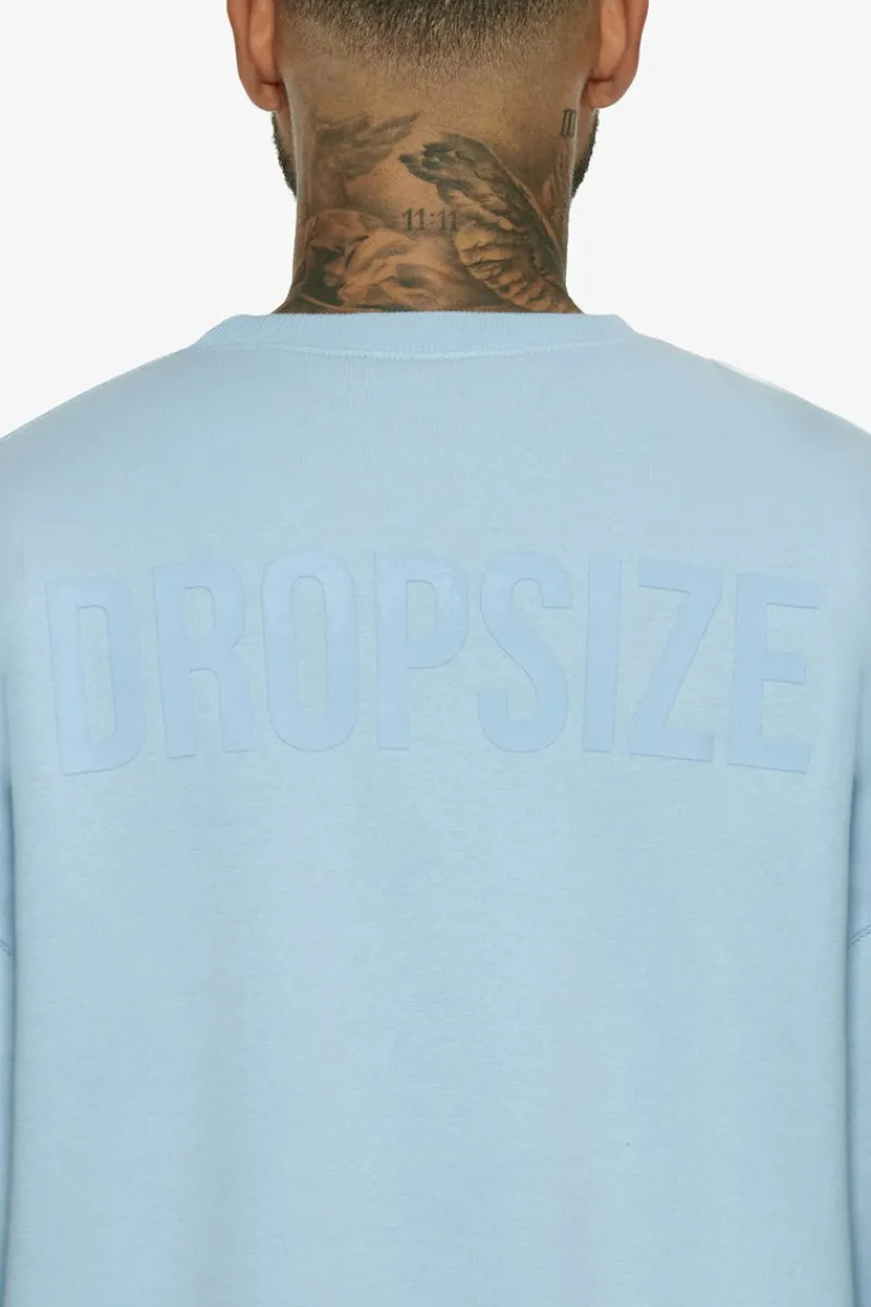 Sweater<Dropsize Heavy Oversize Hd Print Sweater Baby Blue