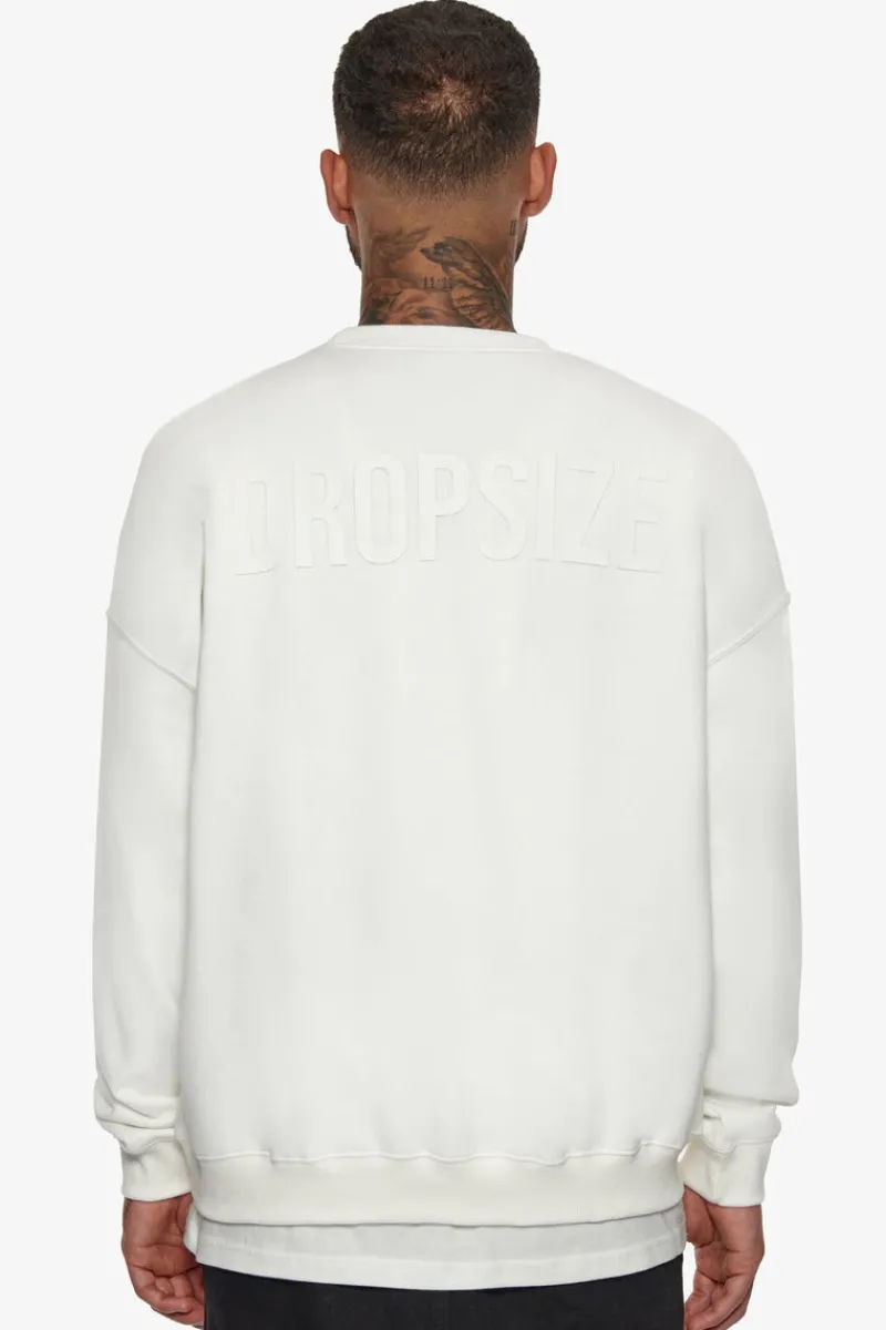 Sweater<Dropsize Heavy Oversize Hd Print Sweater Cream
