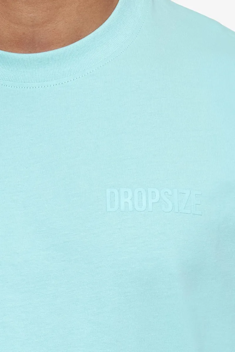 T-Shirt<Dropsize Heavy Oversize Hd Print T-Shirt Turquoise