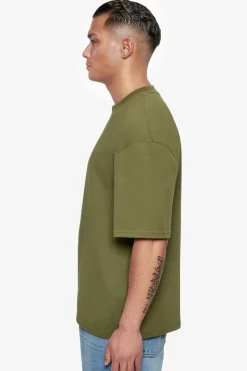 T-Shirt<Dropsize Heavy Oversize Hd Print T-Shirt Olive